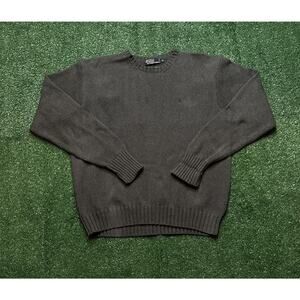 Vintage 90s Grey Polo Ralph Lauren Crewneck Sweater Size XL